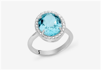 Anello Miluna Donna GEMMA DEL CIELO 925 in Argento Topazio LID3465M16